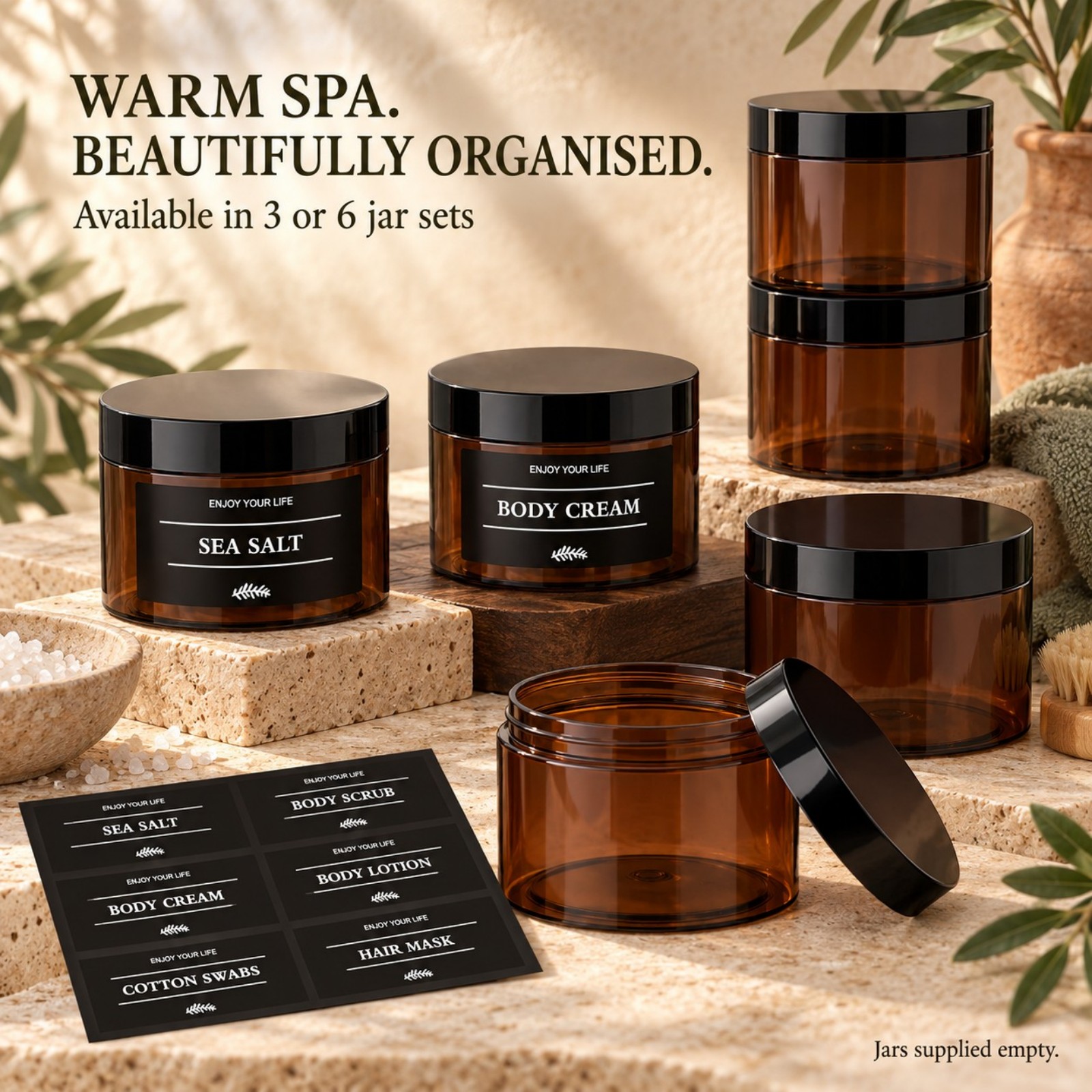 3PCS Bathroom Storage Jars wit - đánh giá và giá Hair Care