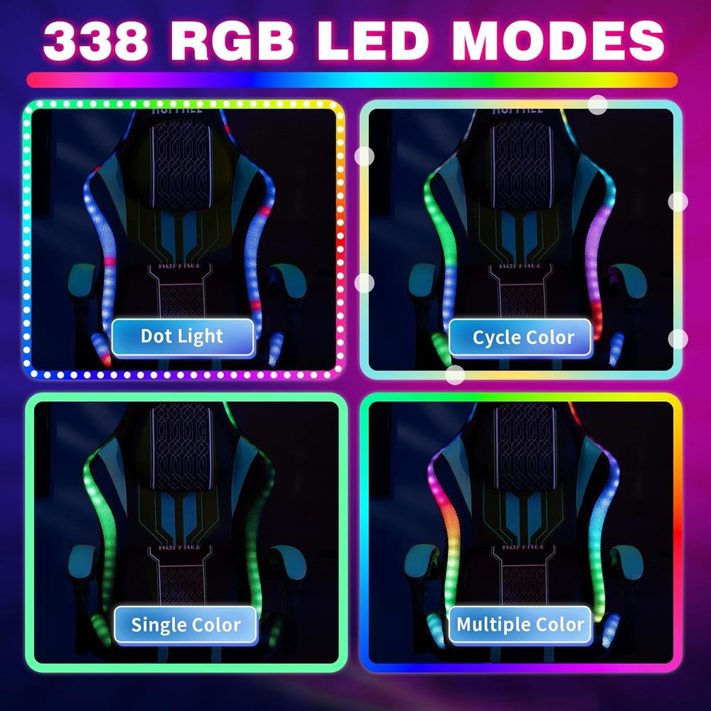Gaming Chair with LED Lights S - đánh giá và giá Massage