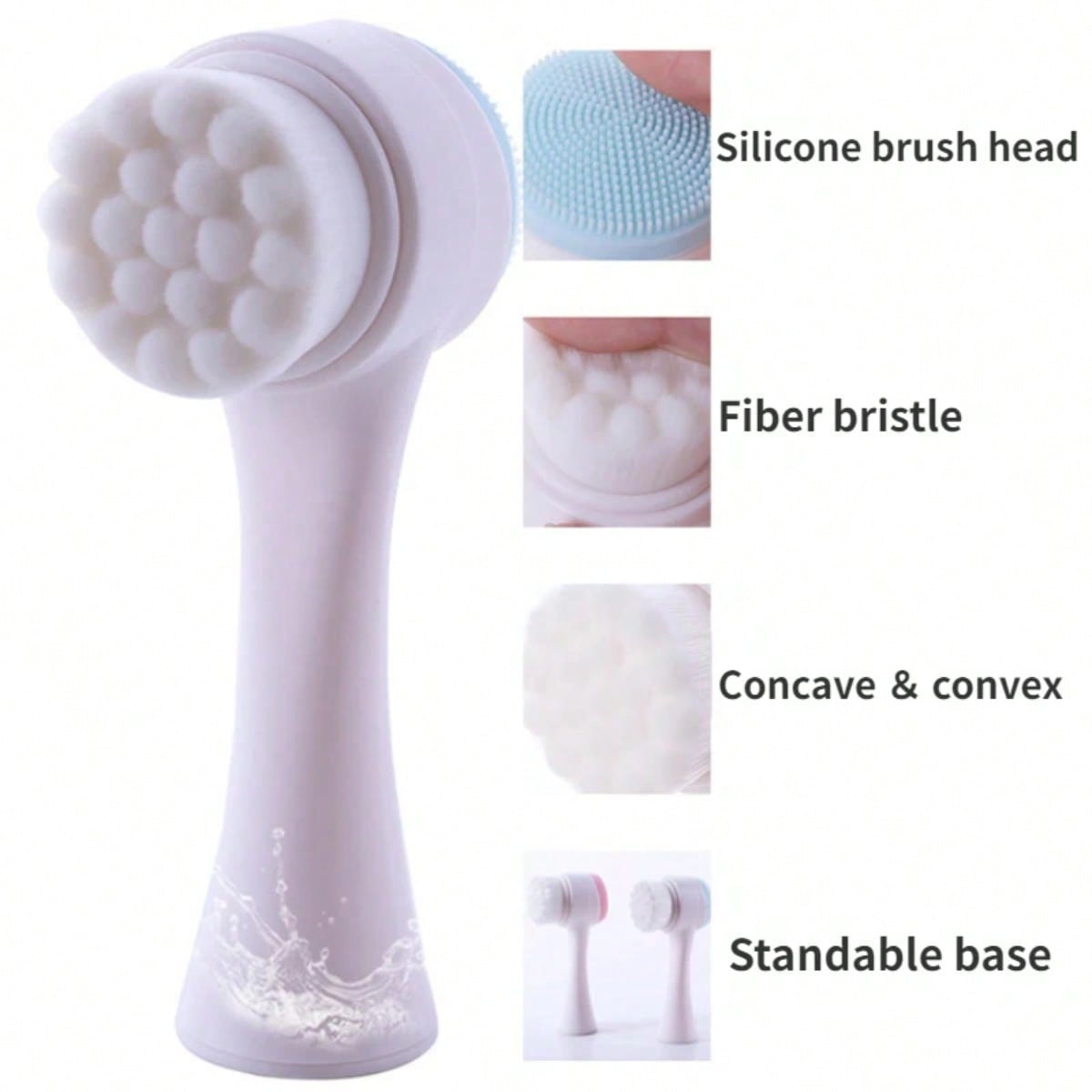 Double Sided Facial Cleanser S - đánh giá và giá Silicone Face Scrubber Electric