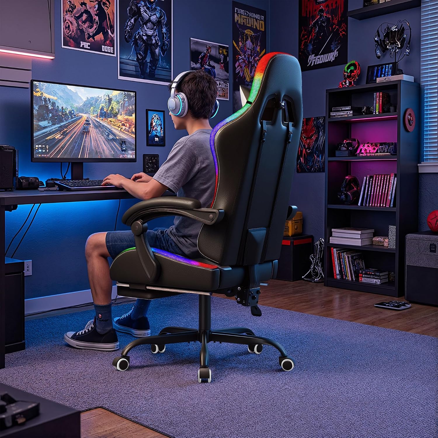 Homall Gaming Chair, Ergonomic - đánh giá và giá Massage