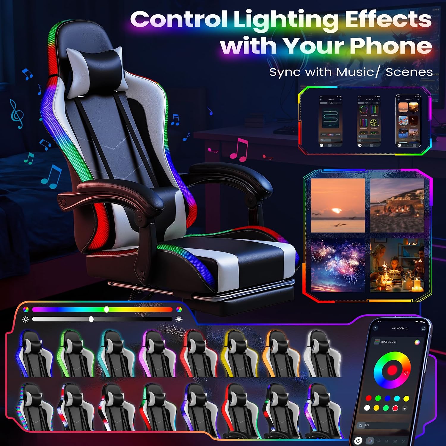 Homall Gaming Chair, Ergonomic - đánh giá và giá Massage