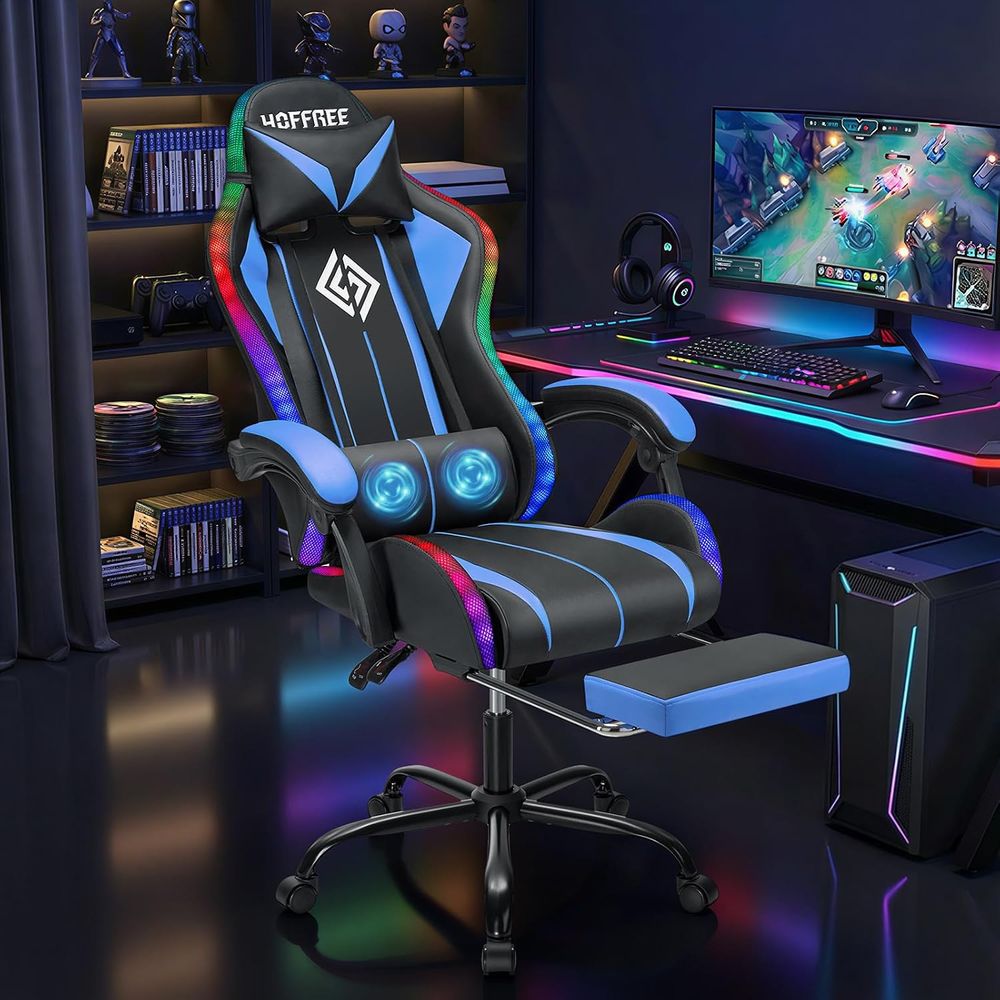 LED Gaming Chair with Massage  - đánh giá và giá Massage