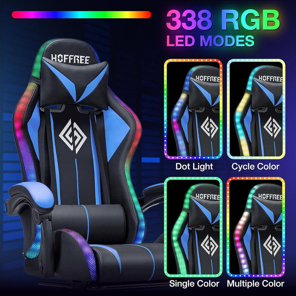 LED Gaming Chair with Massage  - đánh giá và giá Massage